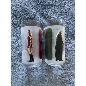 PAIR OF BURGER KING 2008 STAR TREK NERO & UHURA COLLECTIBLE TUMBLER GLASSES 16oz